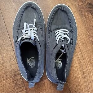 Vans Mens striped fashion sneakers shoes sz 11.5 11 1/2 stripe black white gray